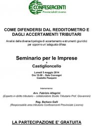 SEMINARIO FISCALE A CASTIGLIONCELLO