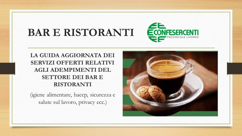 Bar e Ristoranti: ecco la guida aggiornata degli adempimenti e servizi in materia di sicurezza ed igiene. Scarica anche la dichiarazione di manleva dal distanziamento sociale.