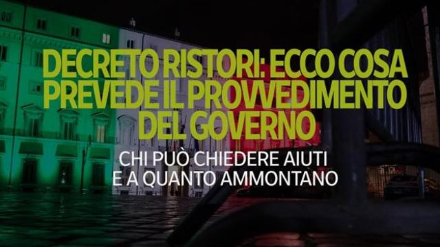 Decreto Ristori: fondo perduto alle imprese ed altre agevolazioni. Scarica la sintesi.