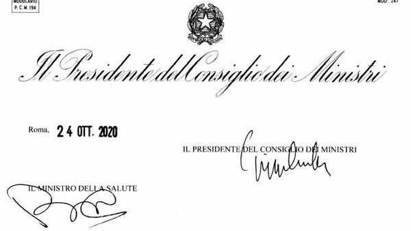 Coronavirus, il Presidente Conte firma il Dpcm del 24 ottobre 2020.