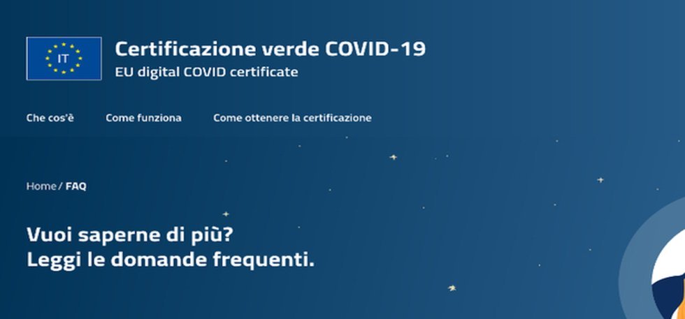 DPCM “Verifica green pass” - Le FAQ del Governo.